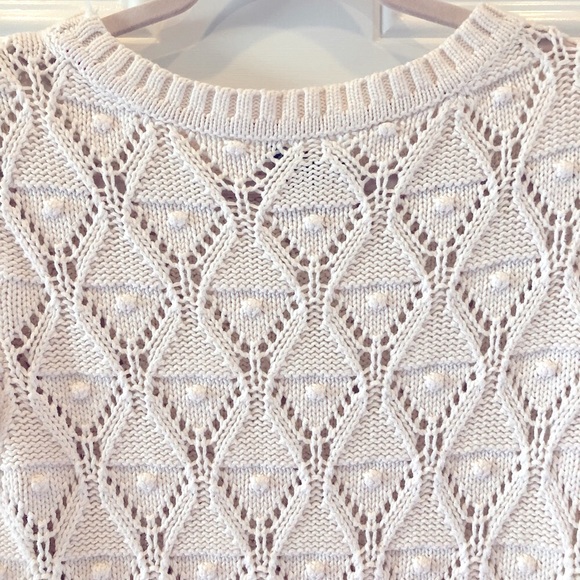 TOMMY HILFIGER Cotton Knit Fisherman Sweater Vintage Style Popcorn/Argyle Sz SP - Picture 11 of 13